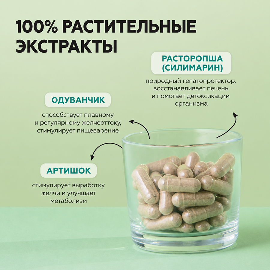 Детокс комплекс для печени 90 капсул 